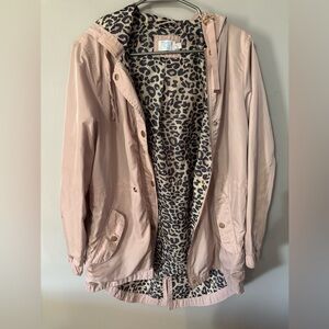 Pink rain coat